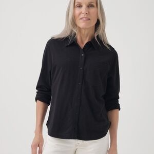 Pact Organic Cotton Relaxed Slub Long Sleeve Button Up